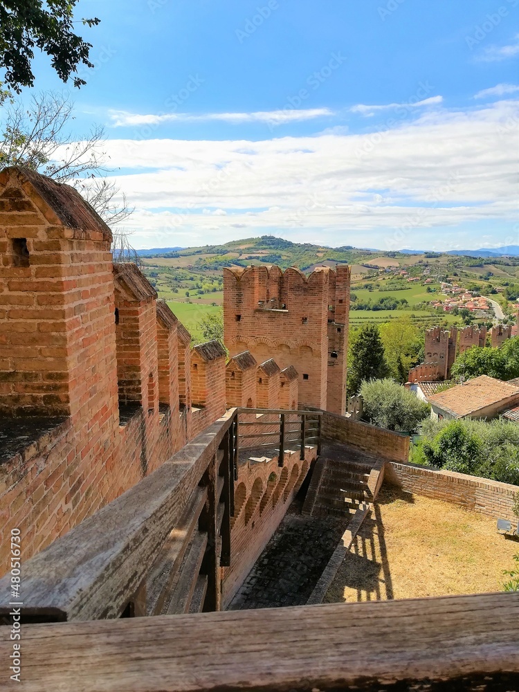 Castle of Gradara, Italy, of the Malatesta family, immortalized in the verses of Dante's Inferno. Death of Paolo and Francesca