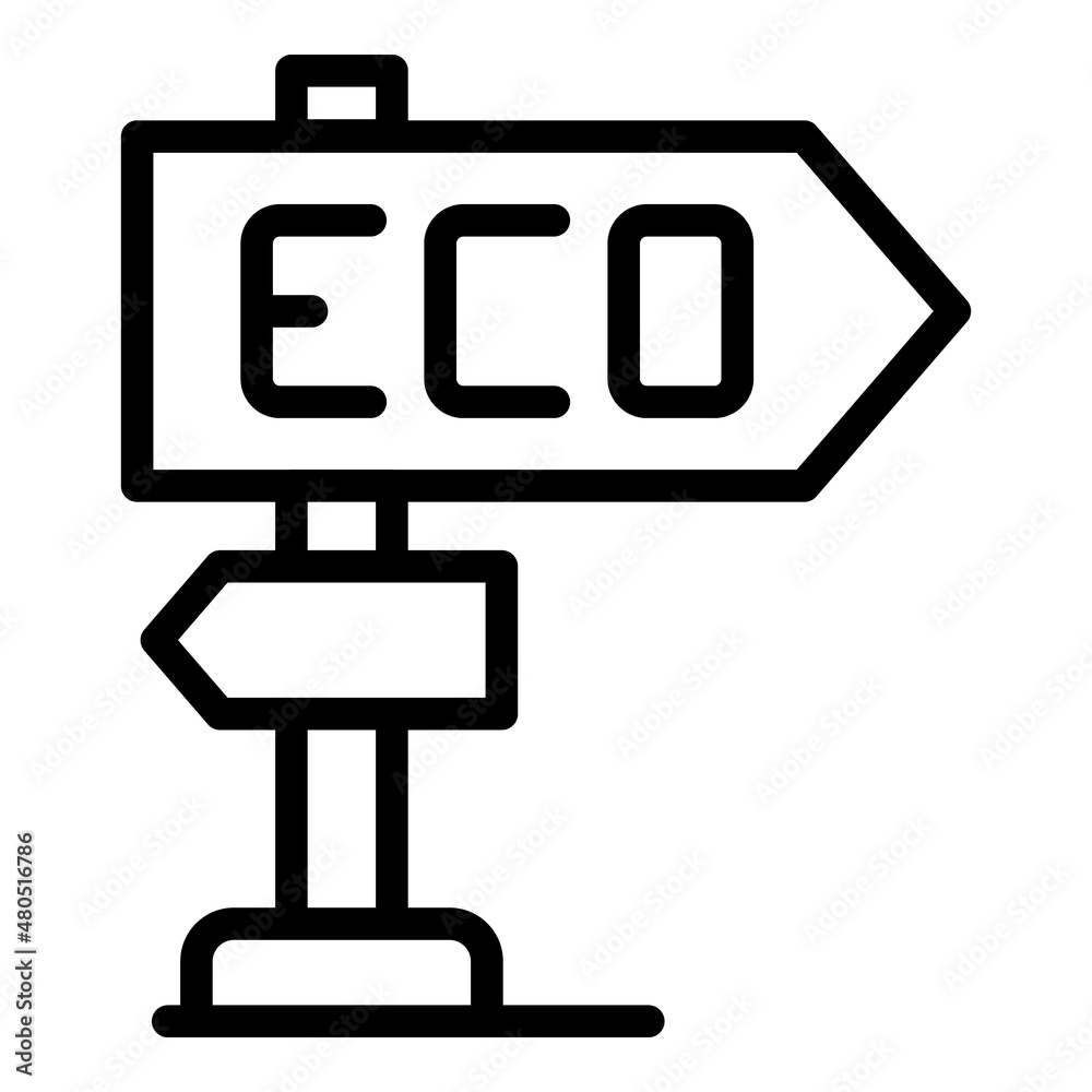 Eco tourism direction icon outline vector. Travel people Eco tourism direction icon outline vector. Travel people
