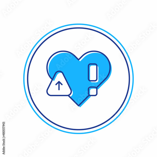 Filled outline Heart rate icon isolated on white background. Heartbeat sign. Heart pulse icon. Cardiogram icon. Vector