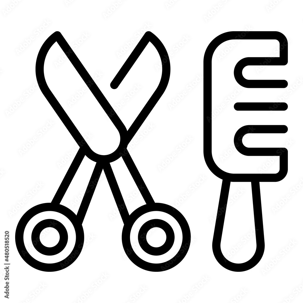 Dog spa scissors icon outline vector. Pet shower Dog spa scissors icon outline vector. Pet shower