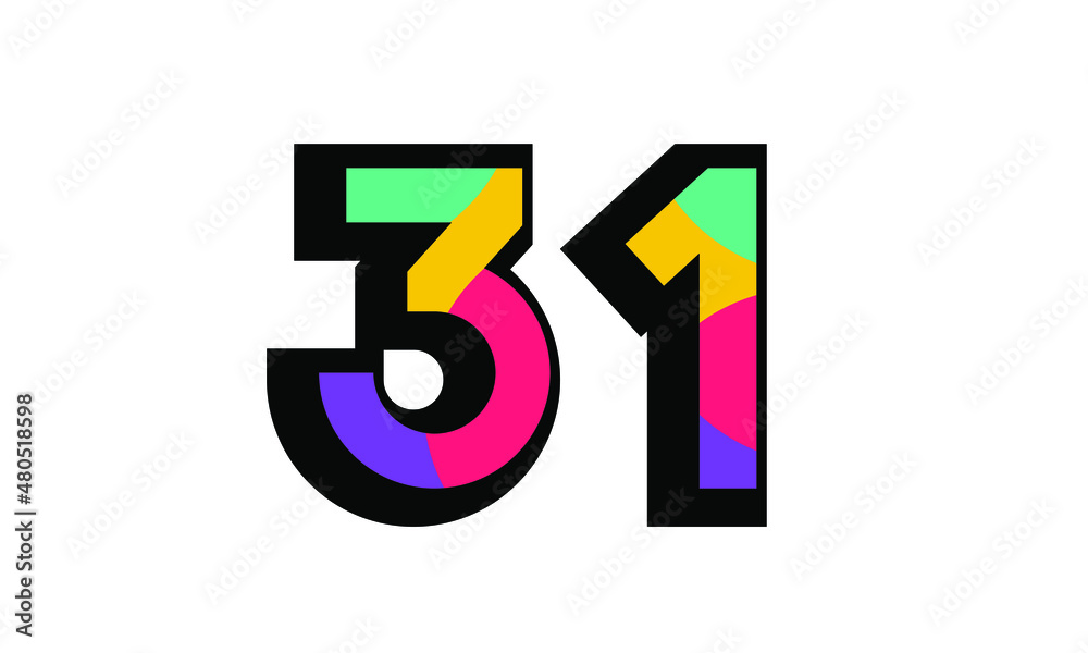 31 New Number Modern Fresh Color Youth 31 New Number Modern Fresh Color Youth
