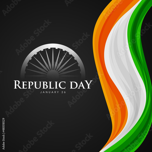 Happy Indian Republic day celebration background. Vector illustration.