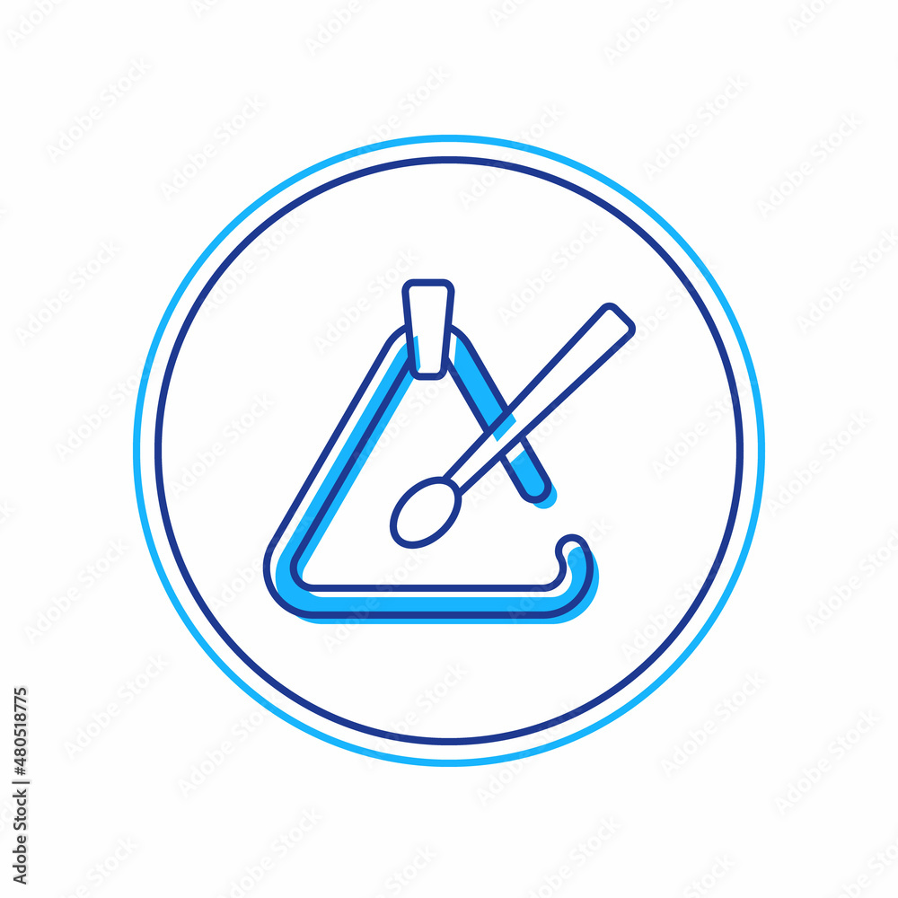 Filled outline Triangle musical instrument icon isolated on white background. Vector Filled outline Triangle musical instrument icon isolated on white background. Vector