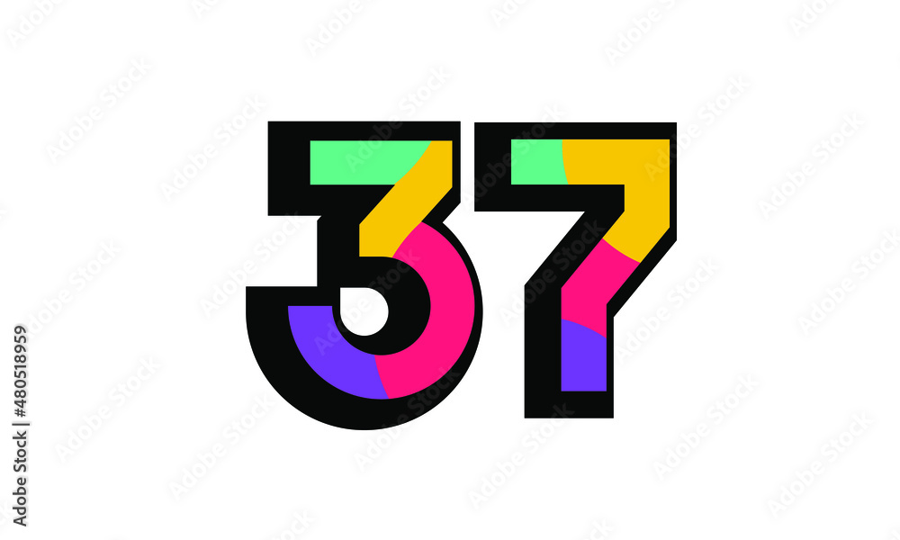 37 New Number Modern Fresh Color Youth 37 New Number Modern Fresh Color Youth