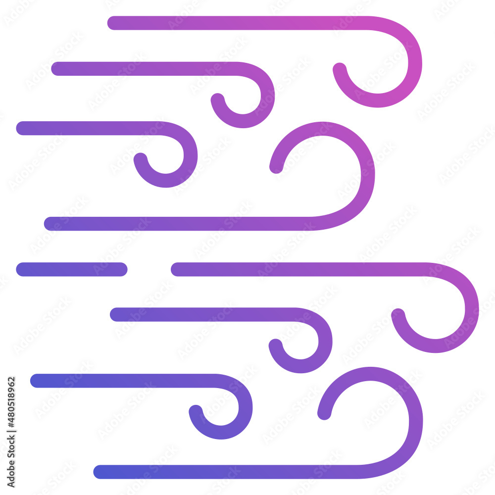 Wind flat gradient icon Wind flat gradient icon
