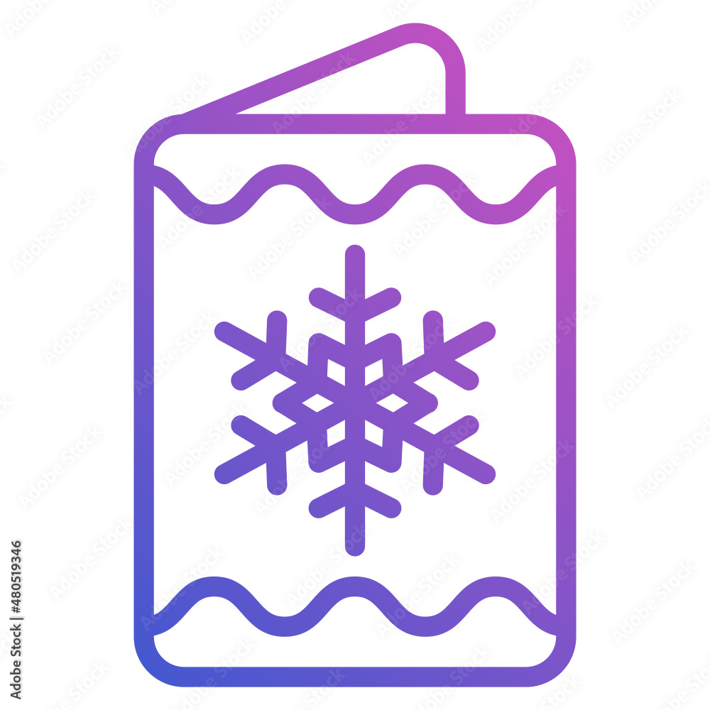 Winter Card line gradient icon Winter Card line gradient icon