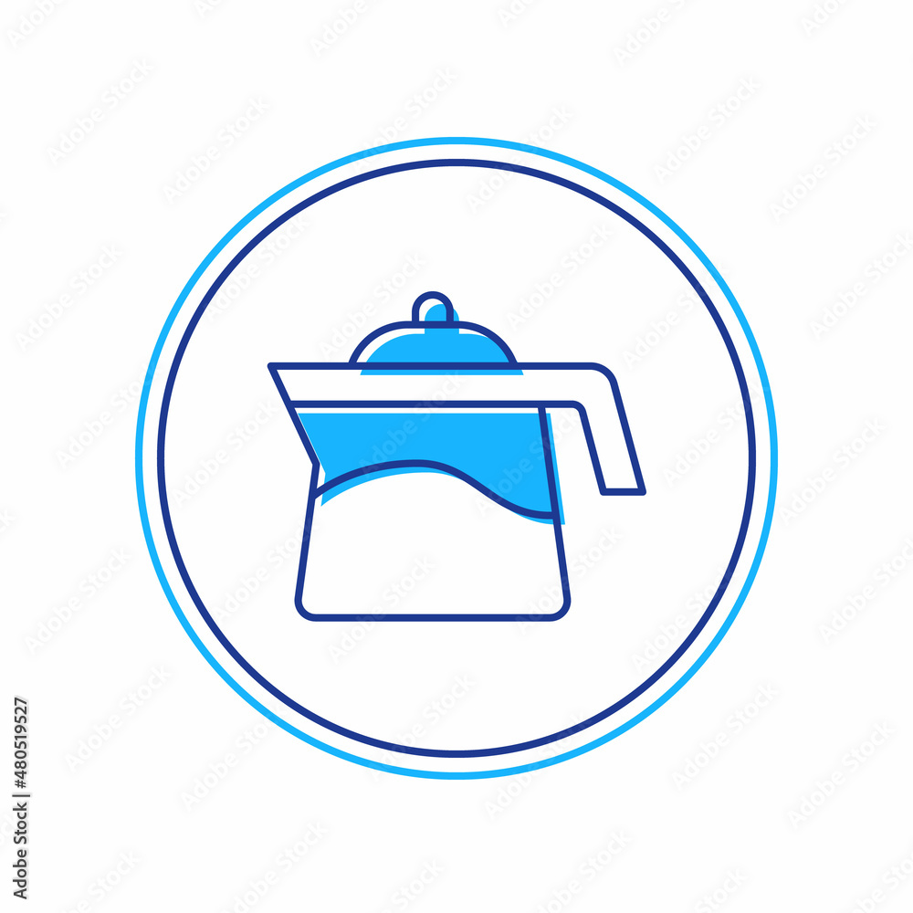 Filled outline Teapot icon isolated on white background. Vector Filled outline Teapot icon isolated on white background. Vector