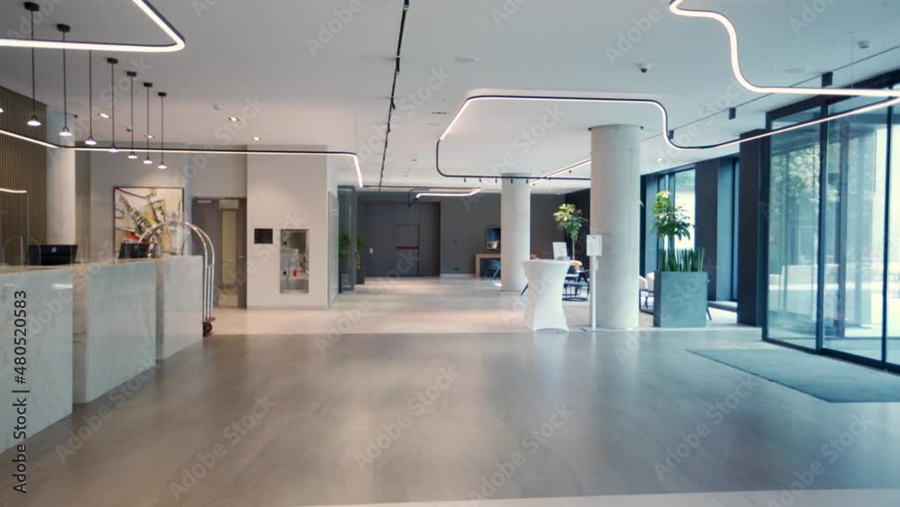 Interior of a empty modern hotel lounge bar