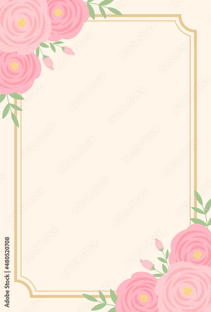 vector background with roses and a frame for banners, cards, flyers, social media wallpapers, etc. vector background with roses and a frame for banners, cards, flyers, social media wallpapers, etc.