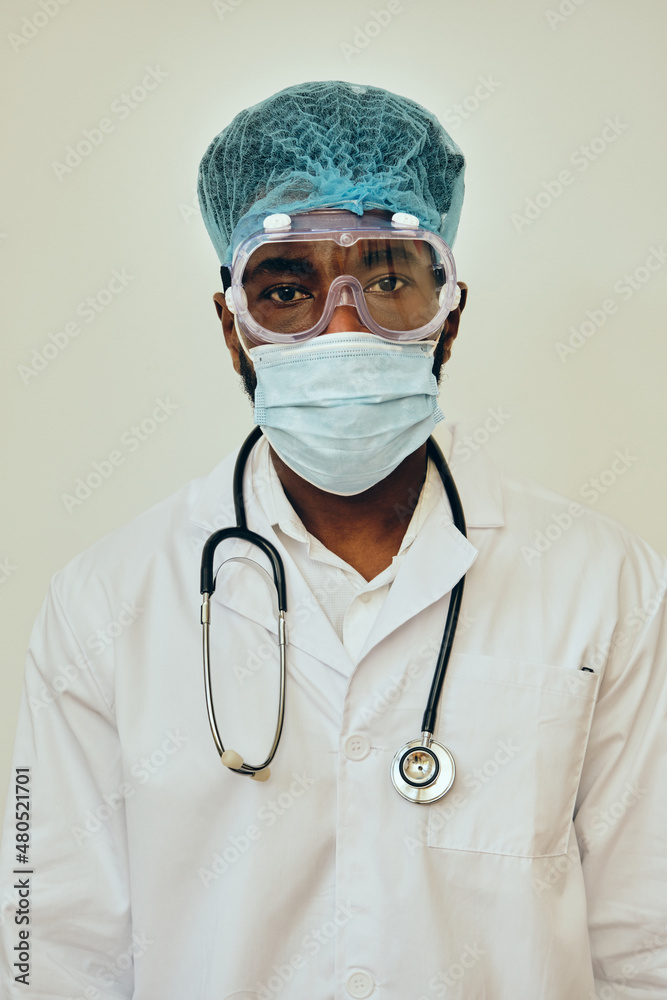 Male Healthcare Worker Wearing Protection For Coronavirus