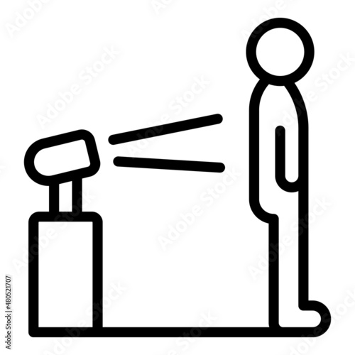 Back hydro massage icon outline vector. Spa physiotherapy
