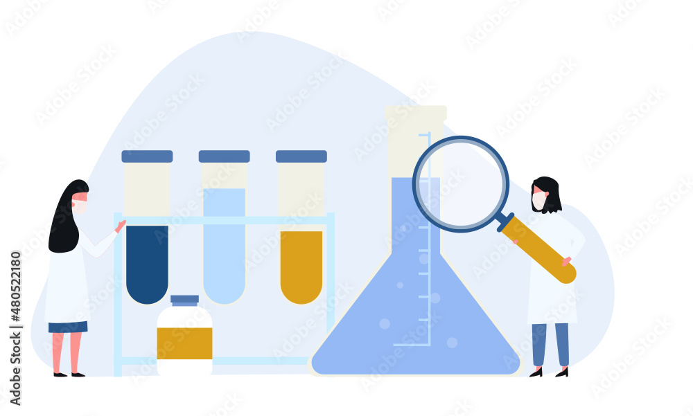 the doctor wears a mask, Vaccine research, scientists conducting experiments in the lab. the doctor wears a mask, Vaccine research, scientists conducting experiments in the lab.
