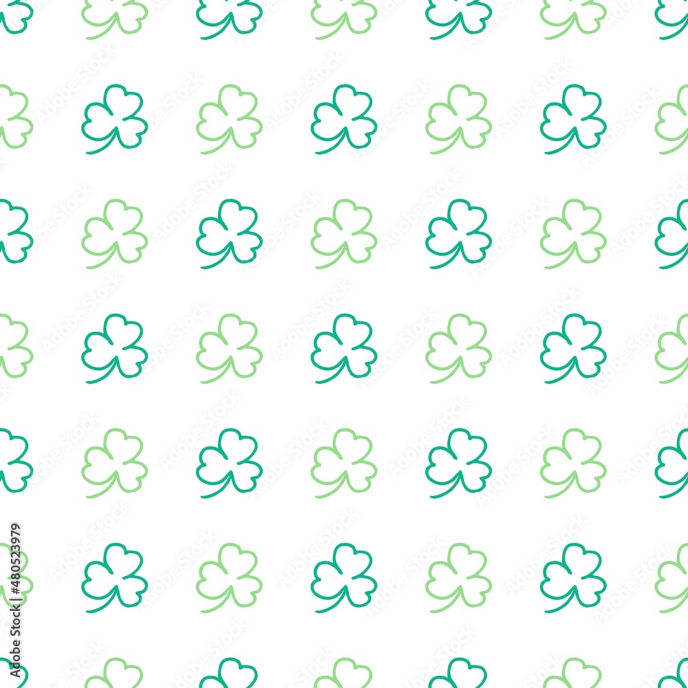 Abstract Seamless Pattern with Clover Leaves Vector Graphic Line Art Seamless Pattern Abstract Seamless Pattern with Clover Leaves Vector Graphic Line Art Seamless Pattern