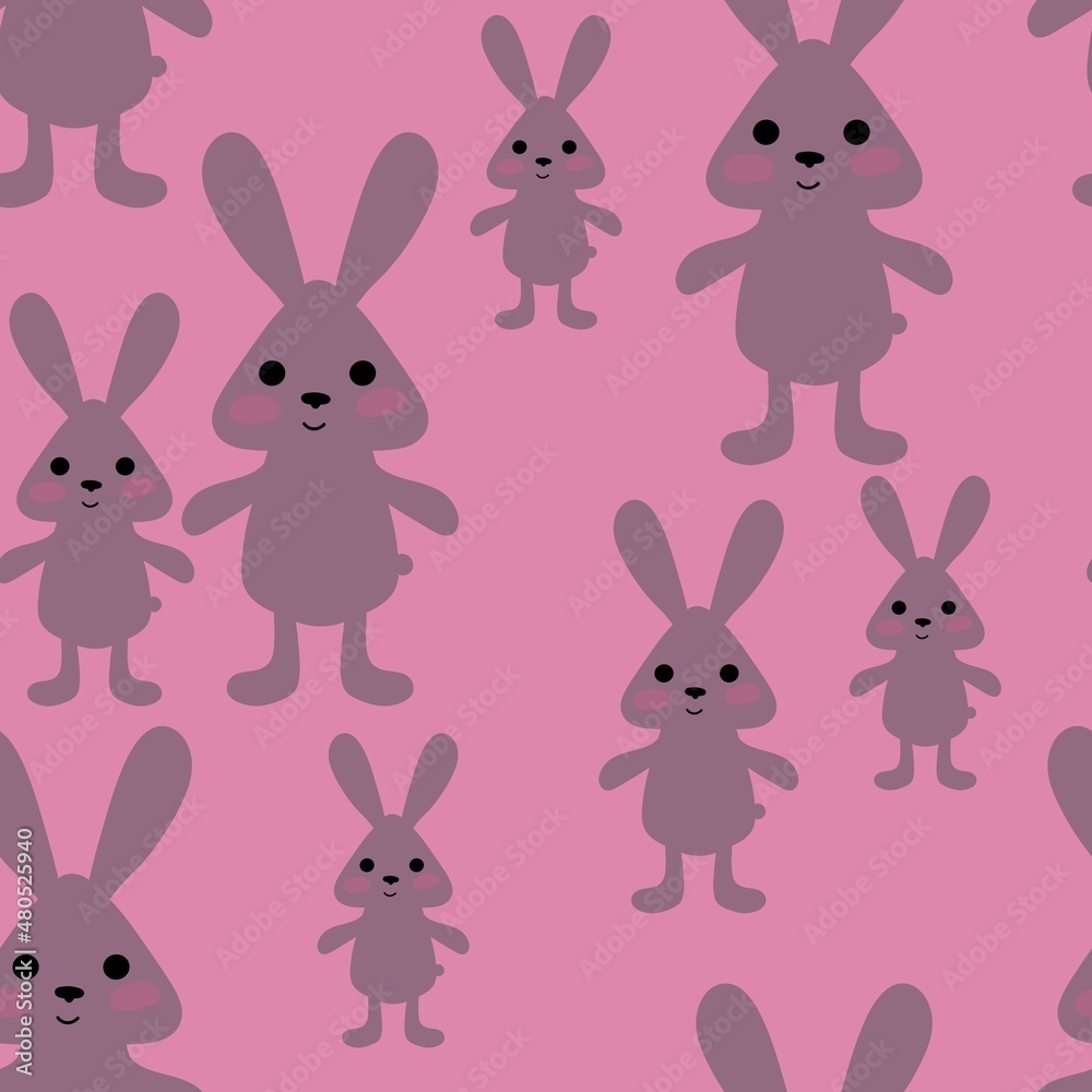 Bunnies seamless rabbits pattern for fabrics and textiles and packaging and gifts and cards and linens and kids Bunnies seamless rabbits pattern for fabrics and textiles and packaging and gifts and cards and linens and kids