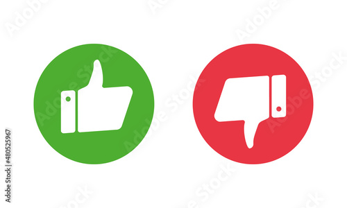 finger up and down icon. Vector Illustration