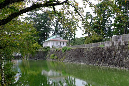 小田原城のお堀と小屋