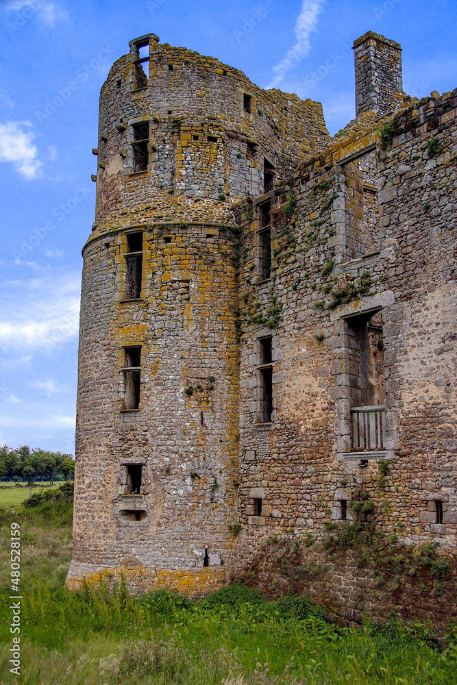 Vestiges du château du Bois Thibault à Lassay-les-Châteaux, la tour