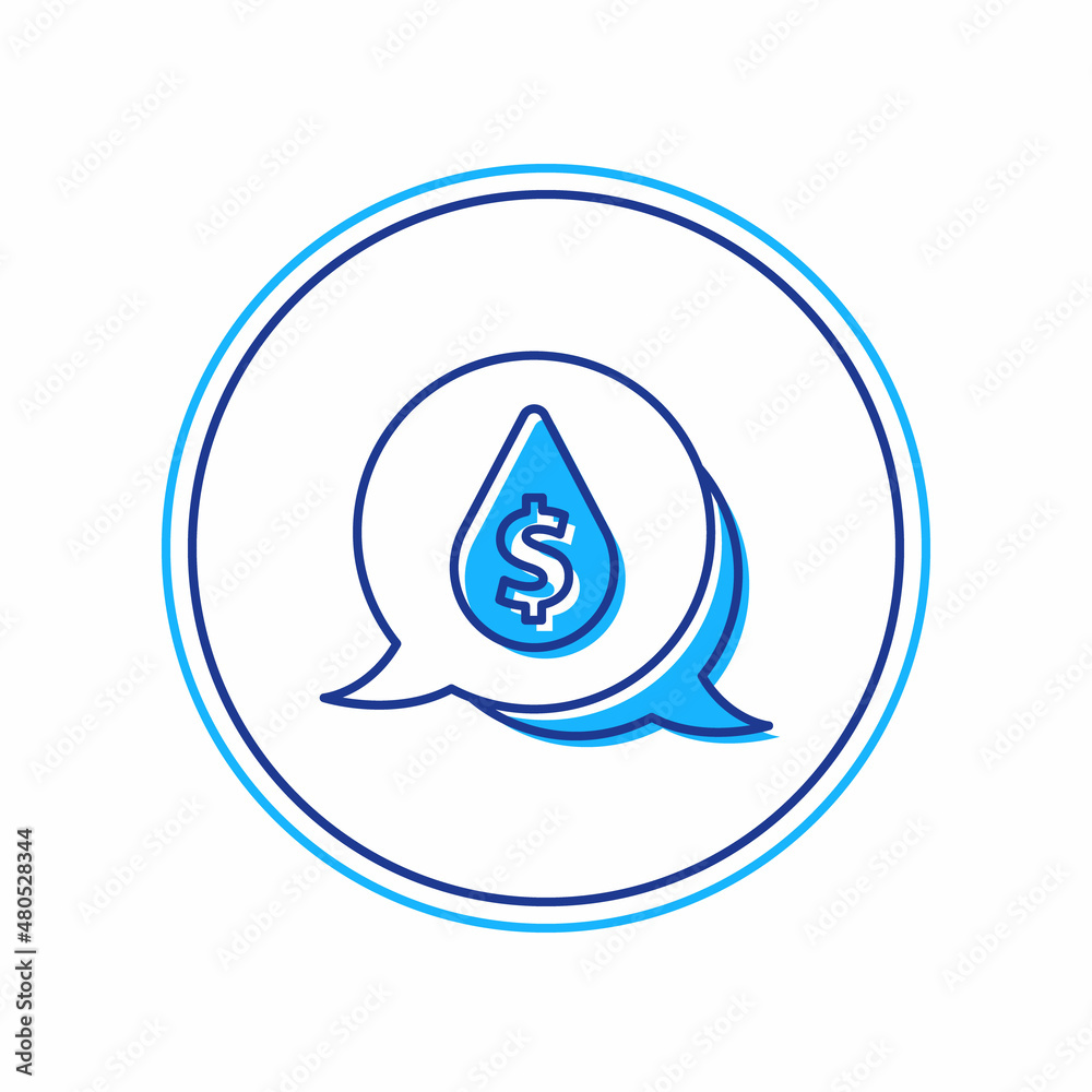 Filled outline Oil drop with dollar symbol icon isolated on white background. Oil price. Oil and petroleum industry. Vector Filled outline Oil drop with dollar symbol icon isolated on white background. Oil price. Oil and petroleum industry. Vector