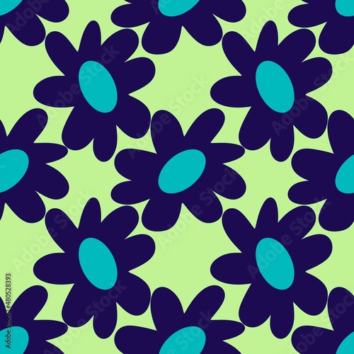 Simple floral seamless pattern with flowers for fabrics and cards and linens and kids and wrapping paper