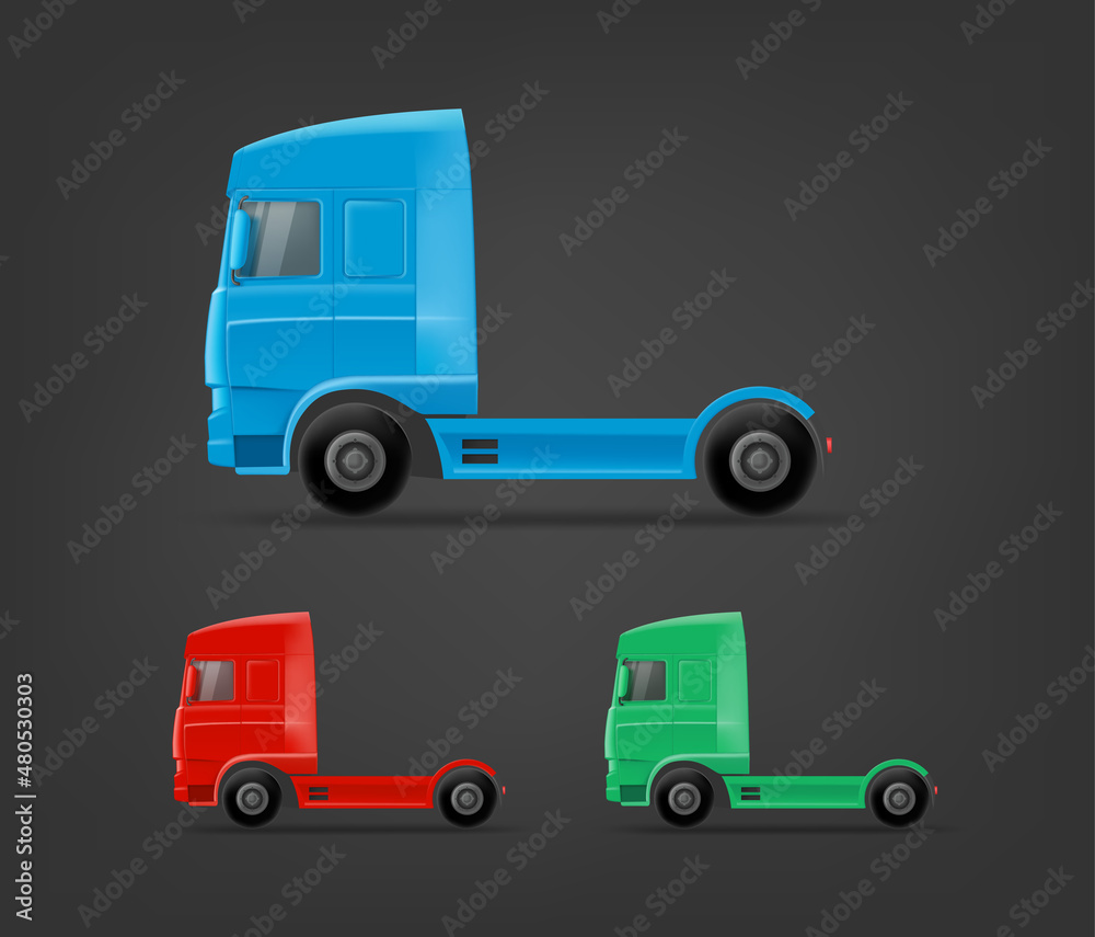 Different truck vector collectiion on dark background Different truck vector collectiion on dark background
