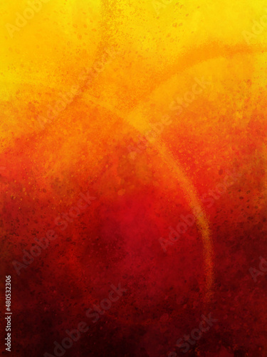 Hot grunge background - Abstract gradient texture from black and red to orange and yellow.