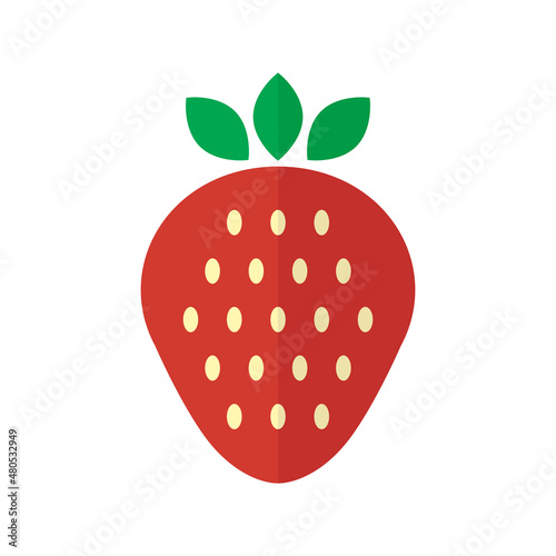 strawberry flat icon 