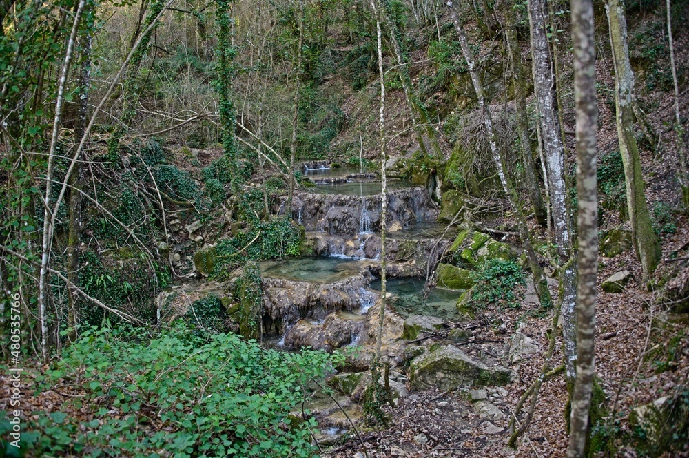 Natural Pools and Waterfalls in the Back Country of Umbria Italy Natural Pools and Waterfalls in the Back Country of Umbria Italy