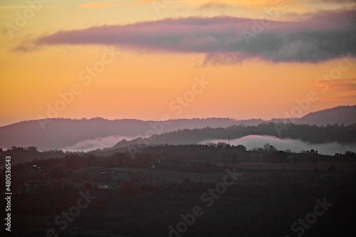 Wallpaper Mural Dramatic Sunrise Over the Hills of Tuscany Italy Torontodigital.ca