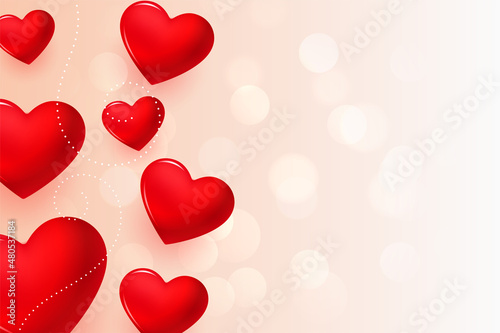 valentines day hearts background with text space