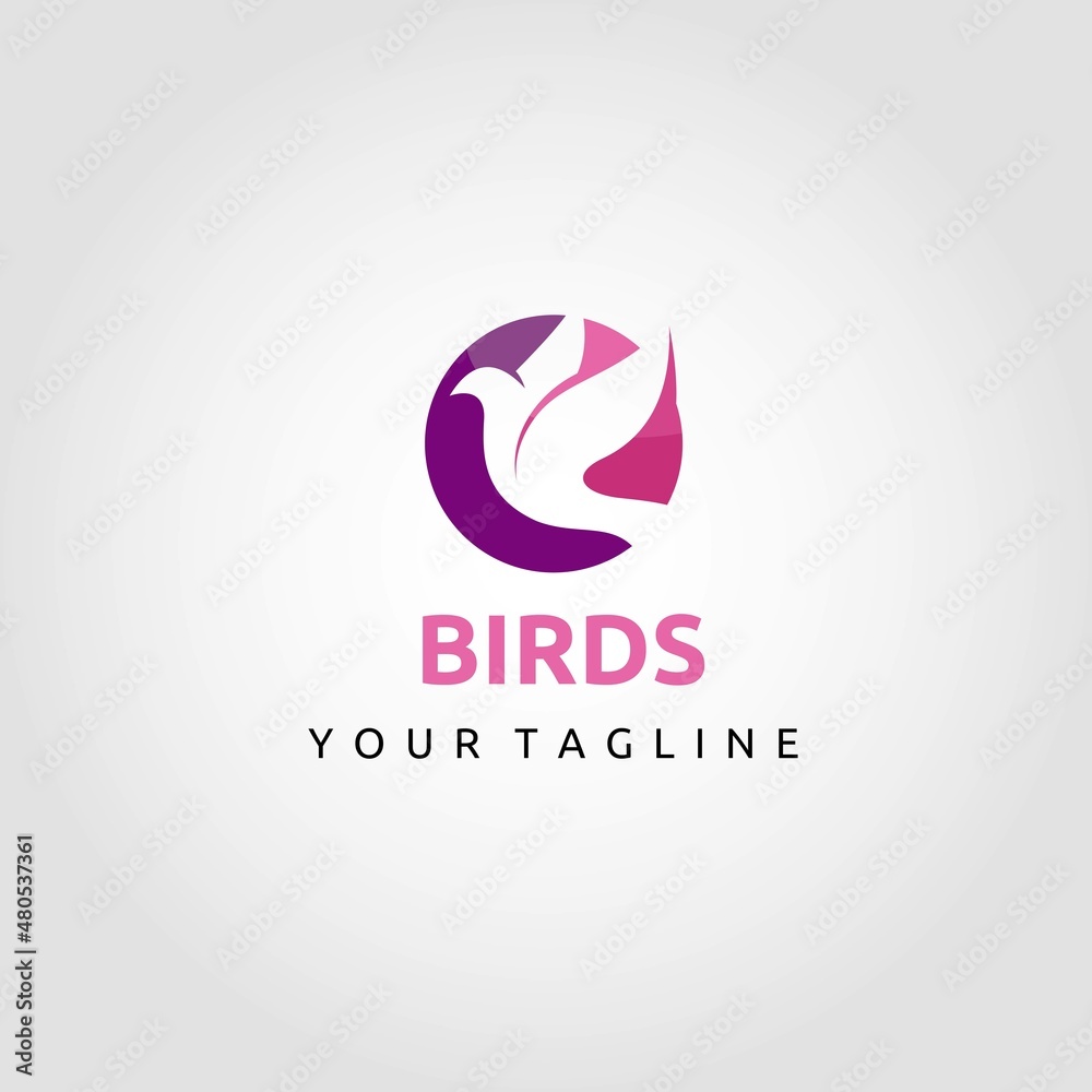Birds logo design vector. Suitable for your business logo Birds logo design vector. Suitable for your business logo