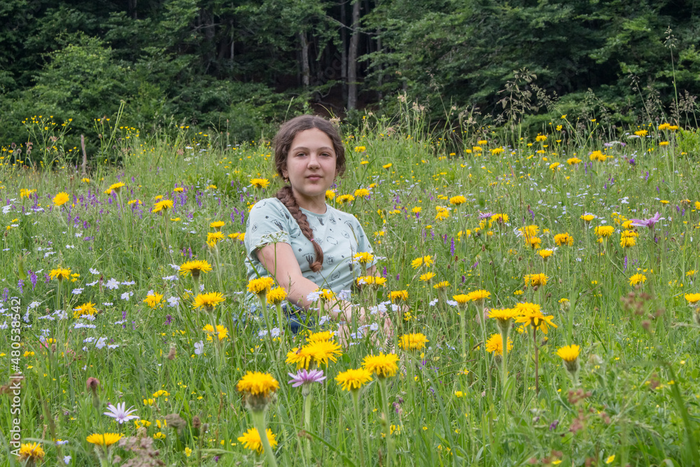 girl in the flower field.. girl in the flower field..