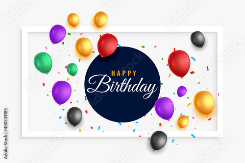colorful balloons for happy birthday celebration