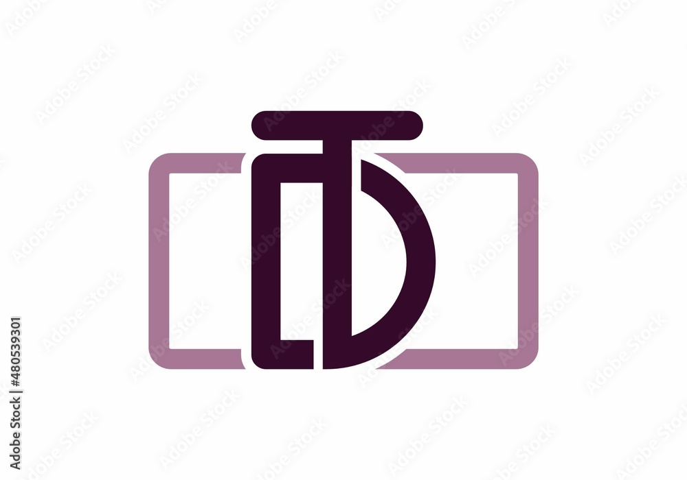 Unique and modern DT or TD initial letter Unique and modern DT or TD initial letter
