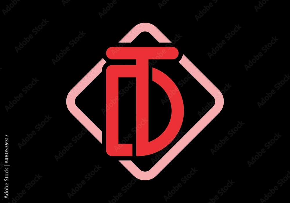 Unique and modern DT or TD initial letter Unique and modern DT or TD initial letter