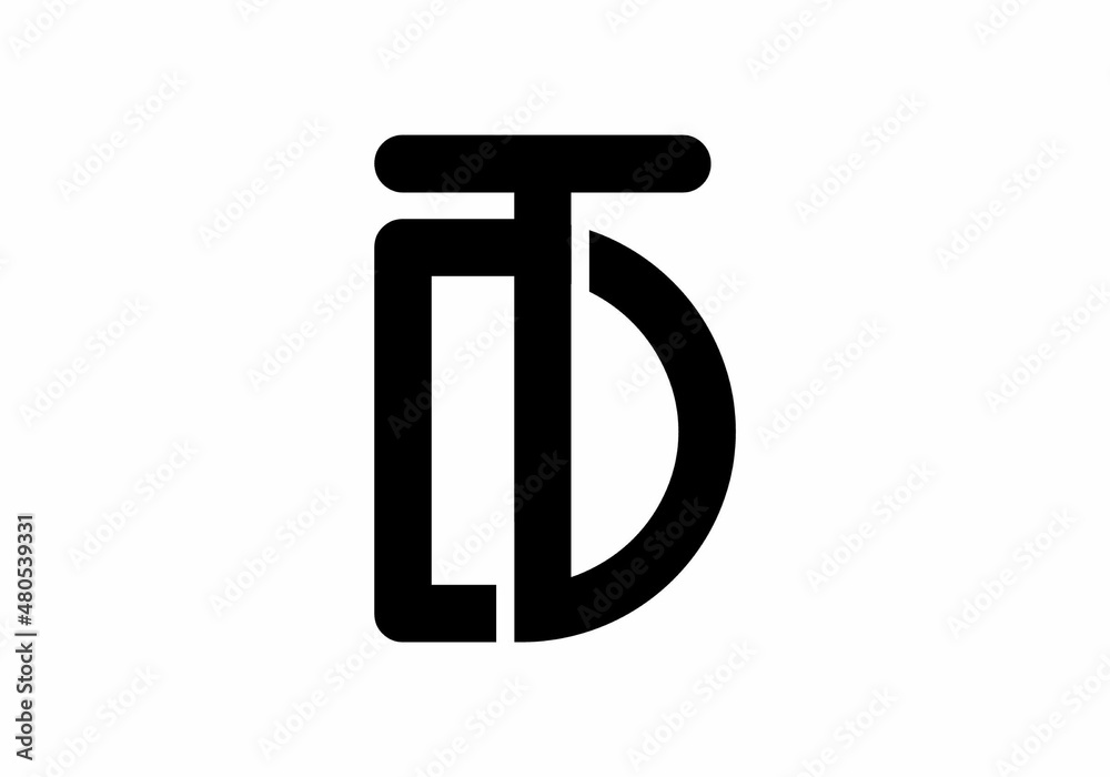 Unique and modern DT or TD initial letter Unique and modern DT or TD initial letter