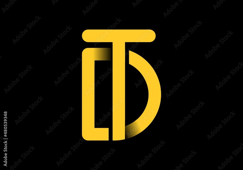 Unique and modern DT or TD initial letter Unique and modern DT or TD initial letter