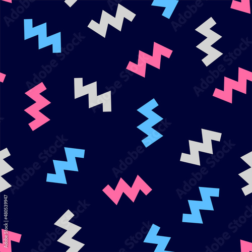 Memphis geometric seamless pattern