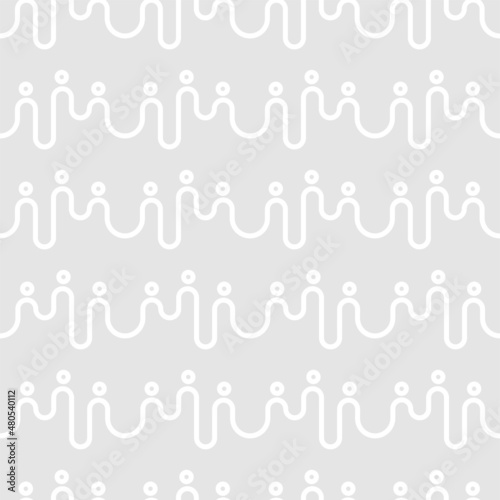 People abstract line seamless pattern