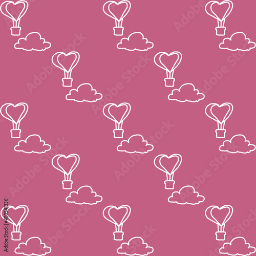 Valentine's day background, Abstract seamless pattern with hearts. Template greeting card, invitation and advertising banner, brochure. Cute Valentine cards.