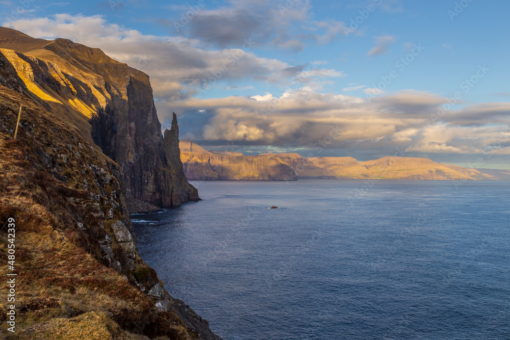 Witch Finger rock o Vagar island, Faroe Islands.