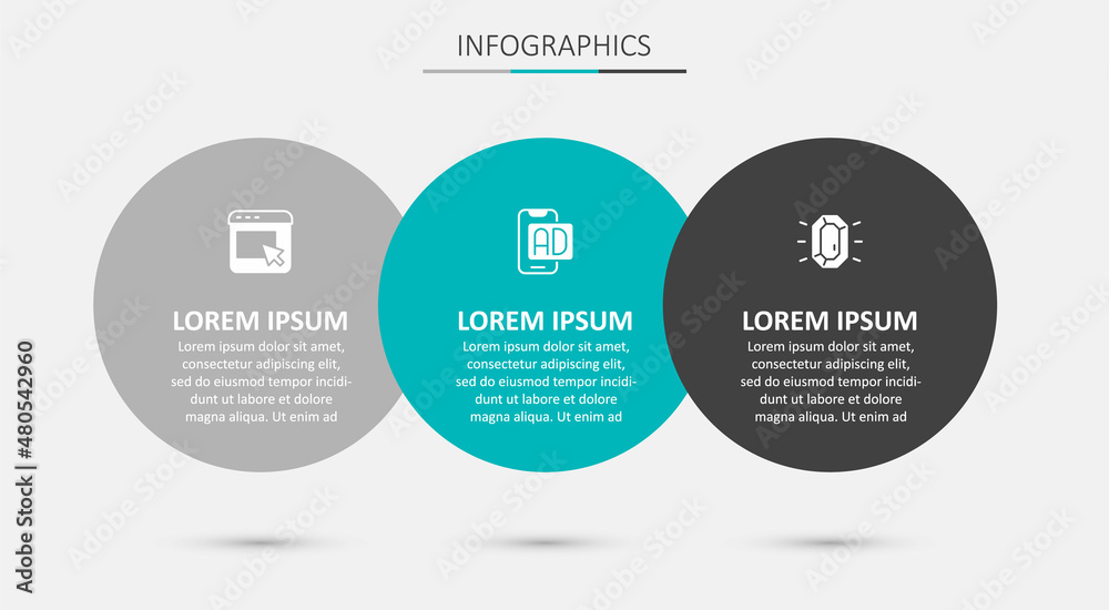 Set Advertising, and Diamond. Business infographic template. Vector Set Advertising, and Diamond. Business infographic template. Vector