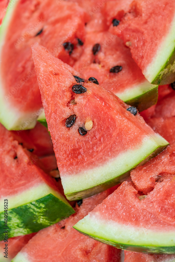 fruit concept background with watermelon slices