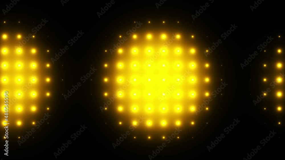 Lights Flashing Animation. The looped animations with glow and lens effects. Looped animation