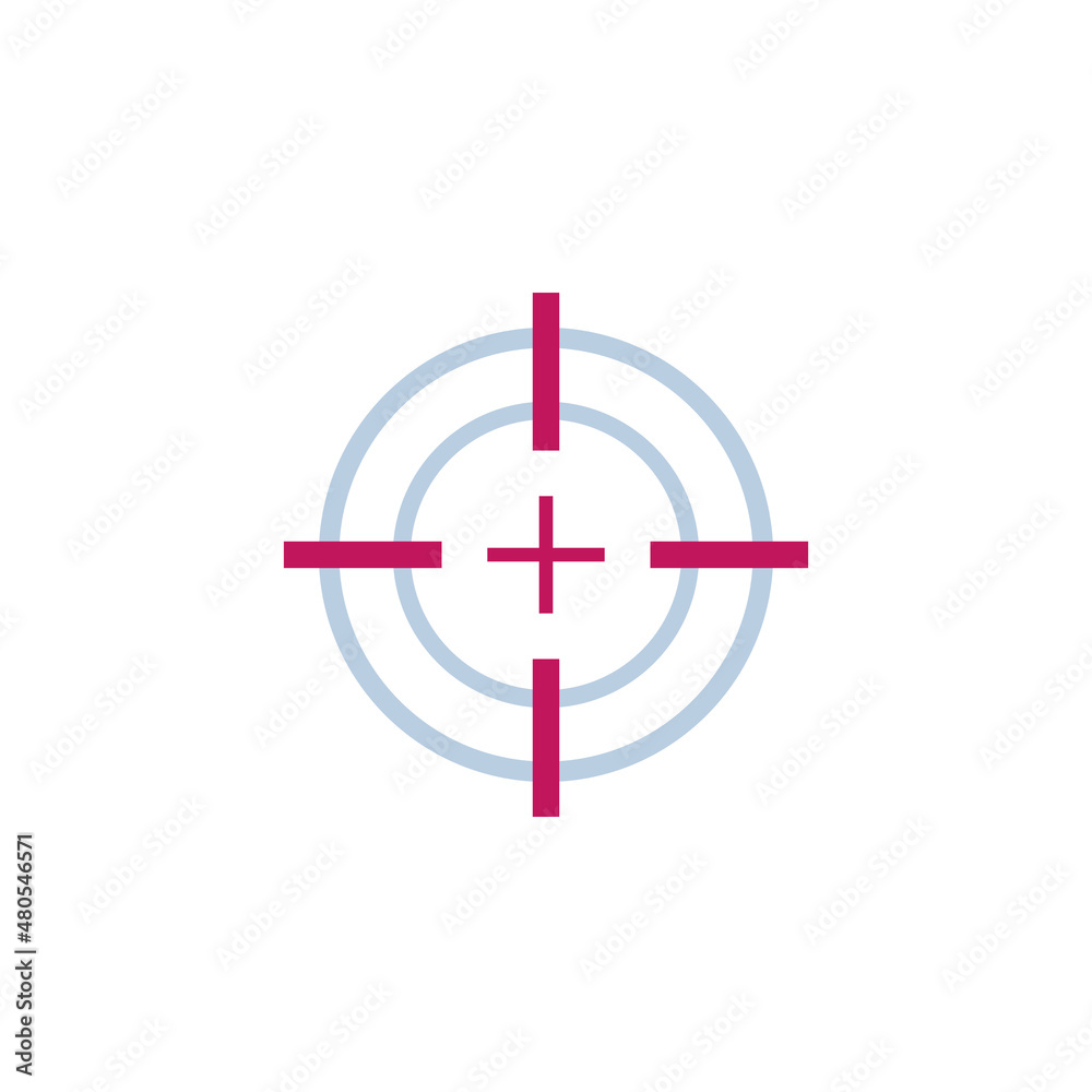 Target aim or crosshair vector icon Target aim or crosshair vector icon