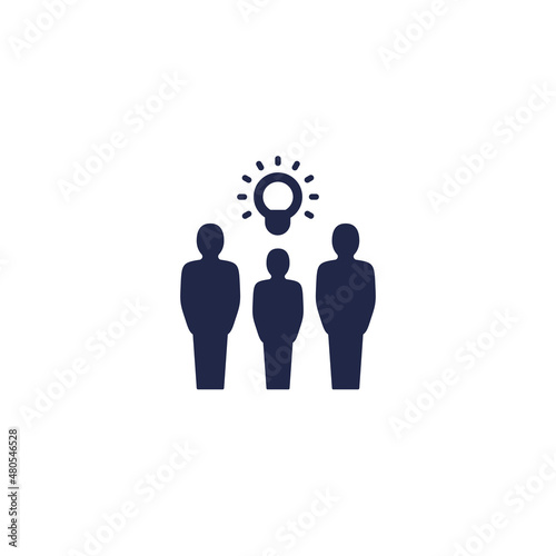 people with ideas vector icon