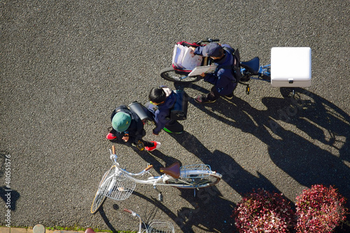 person riding a bike