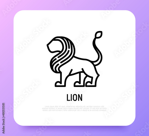 Leo thin line icon. Modern vector illustration of astrological sign for horoscope.