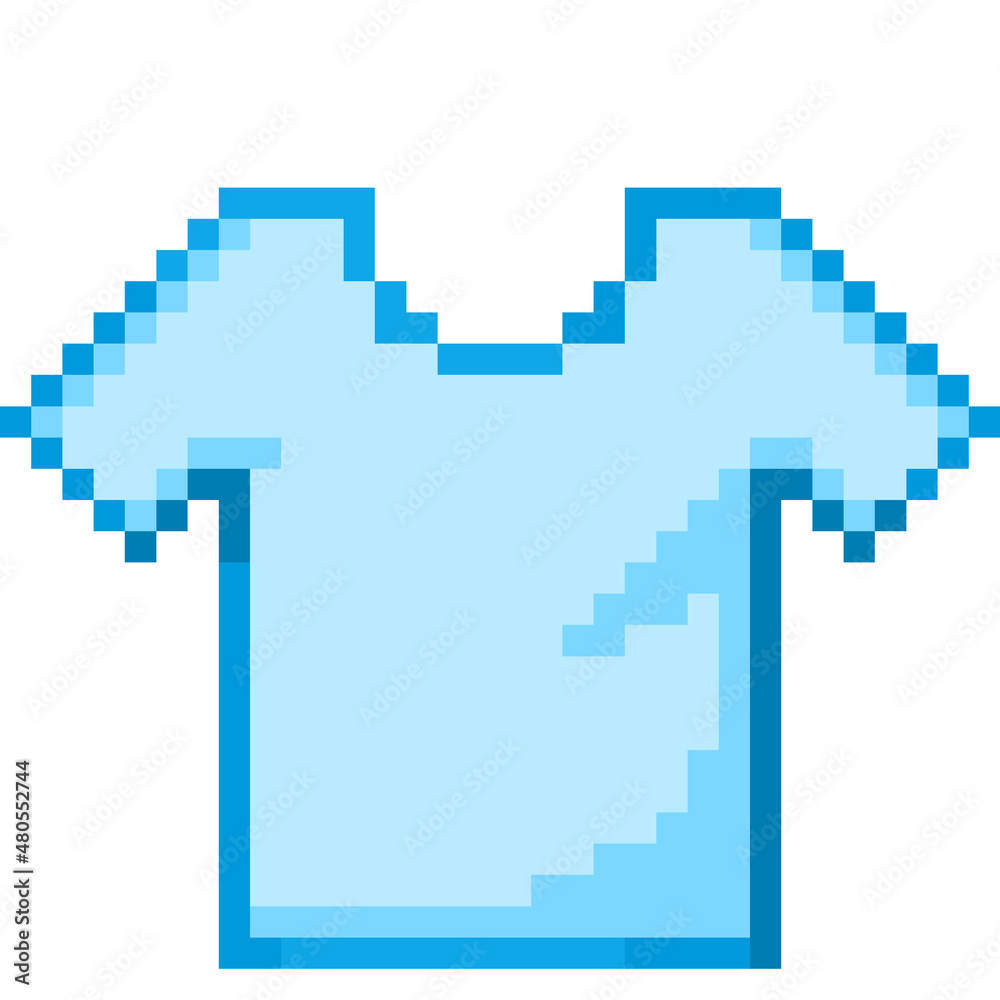 Pixel Illustration of a blue Tshirt