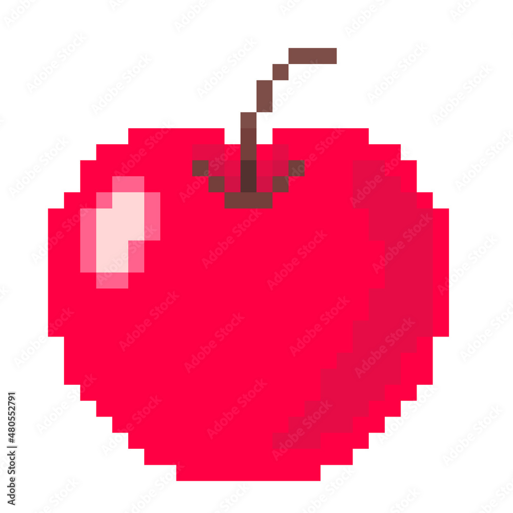 Pixel Illustration of an apple