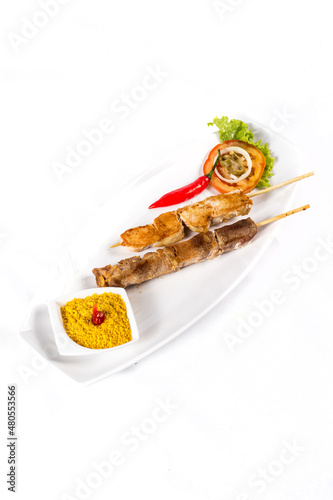 Colorful Food Appetizer Starts Snacks Fresh Delicious Menu Recipe Meal Meat Chicken Fries Fish Seafood Beer on a wooden table